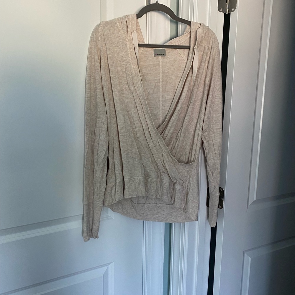 Athleta Wrap Hooded Sweatshirt Sz M